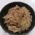 RINRI☆'s cooksnap of when they made 簡単！絶品！きのことベーコン炊き込みご飯.