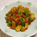 Haru Haru's cooksnap of when they made 厚揚げのころころカレーいため.