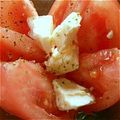 手作り★ママ's cooksnap of when they made ミニトマトのあったかカプレーゼ♡.