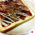 memo･'s cooksnap of when they made だらず朝ごはん♡簡単♡お好み焼トースト.