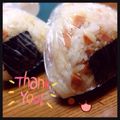 ぷりんちょこ♪'s cooksnap of when they made 魚肉ソーセージおにぎり.