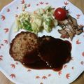 くぅ♪'s cooksnap of when they made ヘルシー☆サンマとアジの魚ハンバーグ.