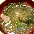 まいりんS13's cooksnap of when they made ◆ピリ辛！チンゲン菜と春雨のスープ♪◆.