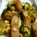 maruru-nn's cooksnap of when they made ホウレン草とソーセージの卵炒め.