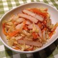 m@n@'s cooksnap of when they made ボイルキャベツとさつま揚げのポン酢和え.