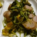 maruru-nn's cooksnap of when they made 豆苗と魚肉ソーセージのガリバタ醤油炒め☆.