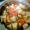 みーみみみーママ's cooksnap of when they made 里芋コンニャク人参しいたけたけのこの煮物.
