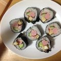 くらちこ's cooksnap of when they made ハートが可愛い！魚ニソの彩りサラダ巻き♡.