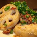 four santa's cooksnap of when they made シャキシャキ蓮根の味噌バター炒め.