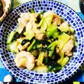 まっしゅー♡'s cooksnap of when they made 青梗菜（チンゲンサイ）と鶏肉の炒めもの.