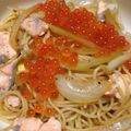 ☆chiemi♪★'s cooksnap of when they made いくらとサーモンの和風で親子パスタ.
