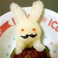 大納言あずき's cooksnap of when they made 大根おろしアート♥ウサギ.