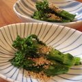 みやこじか's cooksnap of when they made ごまたっぷり♪　菜の花の辛子酢醤油和え.