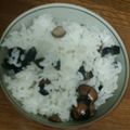 ちゅーりっぷもも's cooksnap of when they made 遊月亭黒豆茶出がらしレシピ☆黒豆ごはん☆.