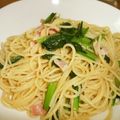 まさはるまま's cooksnap of when they made 小松菜とベーコンの簡単和風パスタ☆.