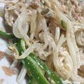 Erichuan's cooksnap of when they made めんつゆで！もやしとピーマンのツナサラダ.