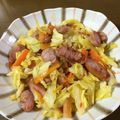 早起きまま's cooksnap of when they made キャベツとウインナーのスイートチリ炒め♪.