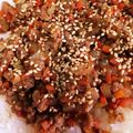 く〜み〜さん's cooksnap of when they made 麺やご飯によく合う♪ごま肉味噌.