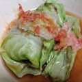 ♪かずみ♪'s cooksnap of when they made お好み焼き味　とろ～りお餅ロールキャベツ.