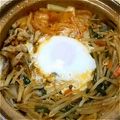 おしか＠'s cooksnap of when they made 豚キムチ鍋焼きうどん.