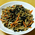 はらぺこママ。's cooksnap of when they made 短時間ＤＥひじきと切干大根の炒め煮.