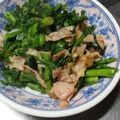 Tomchon's cooksnap of when they made 春菊とベーコンの炒め物.