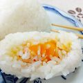 まさまみ's cooksnap of when they made 冷凍卵の醤油漬け黄身入れおにぎり.