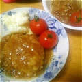 いけ◎'s cooksnap of when they made 和風ハンバーグ　きのこのみぞれ餡掛け.