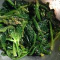 suiseikun's cooksnap of when they made ほうれん草の胡麻和え。ごま油入り♪.