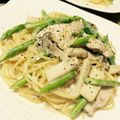 utamaco's cooksnap of when they made スモークチキンときのこのクリームパスタ♪.