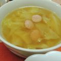 TYSK's cooksnap of when they made ザックリきゃべつのコンソメスープ.