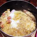 mizund's cooksnap of when they made 簡単♪白菜＆ウィンナーの卵とじ鍋＾−＾♪.