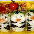 コネチャン's cooksnap of when they made キャラ弁　すずめのおにぎり.