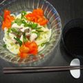 クックあこ's cooksnap of when they made 梅しそ×鶏ささみの冷やしうどん☆。•.