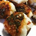あおみつJP's cooksnap of when they made 大葉みそが絶品♡あまりご飯で五平餅♡.
