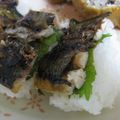 よねまるこ's cooksnap of when they made 焼き秋刀魚の押し寿司　カボスの酢飯で.