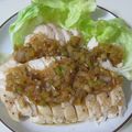 よねまるこ's cooksnap of when they made レンジで簡単☆蒸し鶏のネギソース.