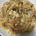 クロチャ's cooksnap of when they made 簡単！ゴマとひき肉とキノコのパスタ.