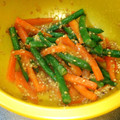 asわん's cooksnap of when they made いつもの常備菜　人参といんげんのごま和え.