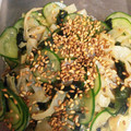 kaoriueshi's cooksnap of when they made きゅうりとワカメのクラゲ和え.