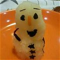 ティナたま's cooksnap of when they made 大根おろしアート ハンバーグのオラフ添え.