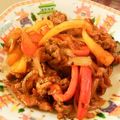 LiLi's cooksnap of when they made ✤青椒肉絲風✧牛肉とパプリカの炒めもの✤.