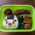 はるこき's cooksnap of when they made キャラ弁　妖怪ウォッチ弁当　おにぎり侍.