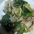 yukariin's cooksnap of when they made 豚肉としめじと小松菜炒め.