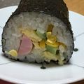 fan fan's cooksnap of when they made 子供も大好き！ソーセージで恵方巻き.