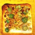 sara99's cooksnap of when they made ピーナッツバターとオリーブのトースト♣.