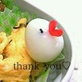 ｋｏｕｋｉ⭐'s cooksnap of when they made ハチエモン　☆キャラ弁おかず☆.