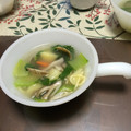 お料理研究生's cooksnap of when they made アサリと水菜とジャガイモのスープ。.