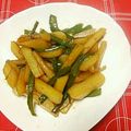 うちの子カエル's cooksnap of when they made じゃがいもとピーマンのピリ辛炒め★.