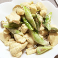 ＠yumi2525's cooksnap of when they made ささみとアスパラのマヨネーズ炒め.